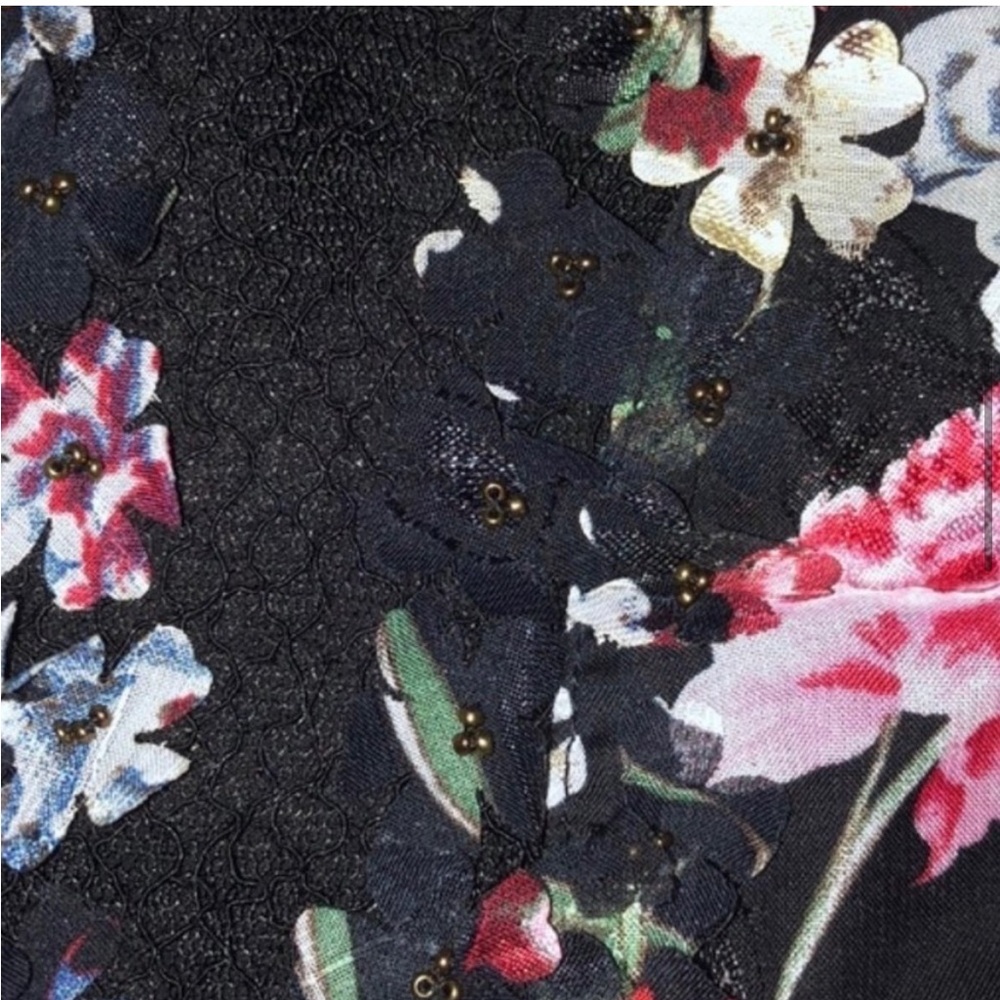 Foxiedox foxie dox anthropologie floral long sleeve alva dress small - Picture 6 of 7